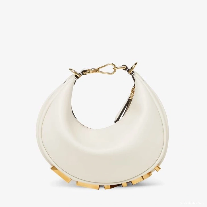 Affordable Leather White Fendigraphy Hobo Bag Fendi Calf Mini In 0805